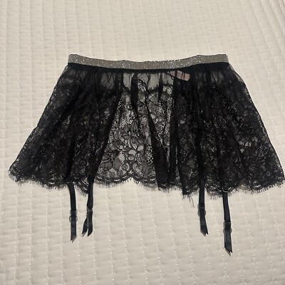 Victoria's Secret Lace Garter Skirt Xs/S Lingerie NWT