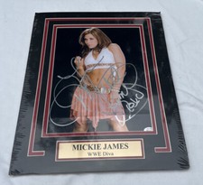 MICKIE JAMES WWE DIVA SIGNED 11x14 MATTED 8x10 PHOTO BCO COA