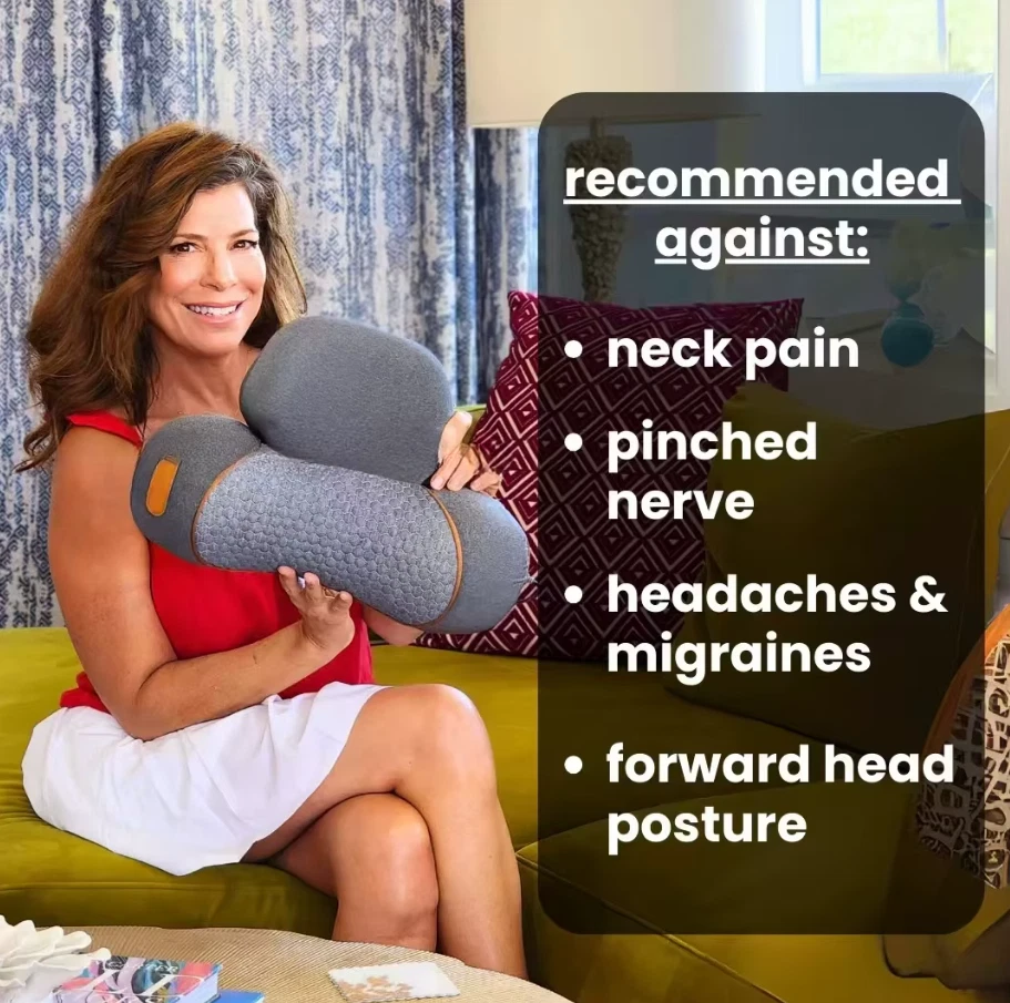 Cervifix™ Home Pro Masajeador de Tracción Ortopédico Cervical Cuello Thera Almohada Calor Foto 3 de 4