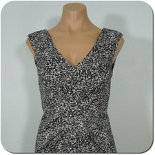EXPRESS Sheath Dress 2 Womans Printed V-neck Sleeveless Stretch
