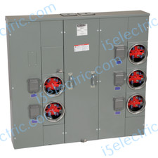 Square D MP85200 800 Amp 5-Gang 200A Meter Socket/Pak OH/UG EUSERC MP85-200