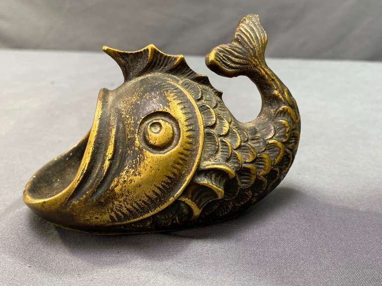 Vintage WALTER BOSSE Bronze Fish Figurine Mid Century | eBay