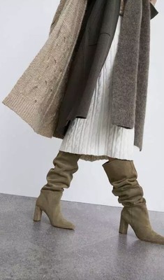 taupe leather booties