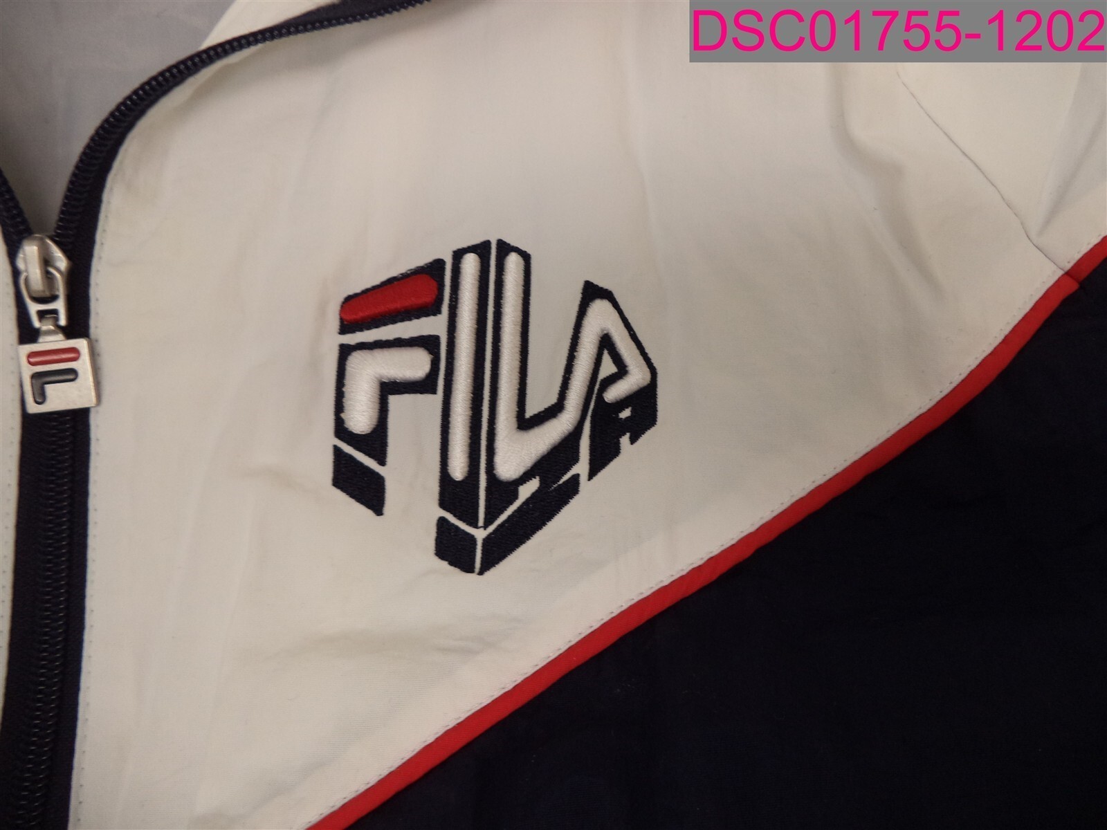 FILA Giacca Tuta Uomo Malcom Track Blu Navy Bianco Rosso Taglia XXL LM831883