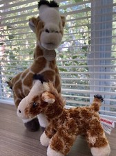2 Plush Giraffe Miyoni Aurora World Giraffe Plush small Aurora Giraffe Plush