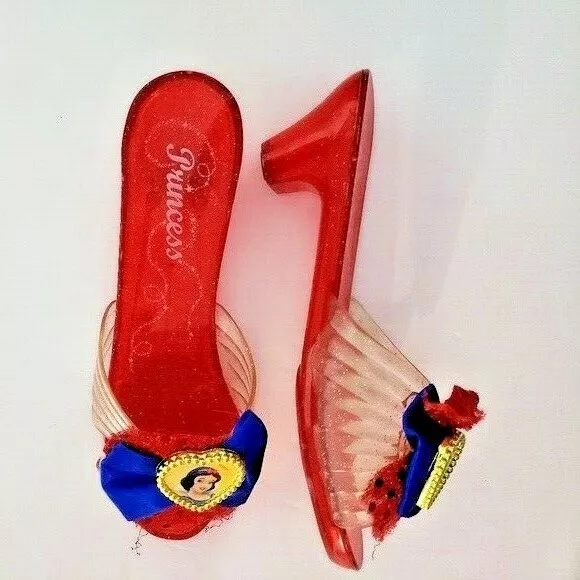 Disney Princess Snow White Slipper Sandal Red hard resain plastic 7.5&#034; | eBay