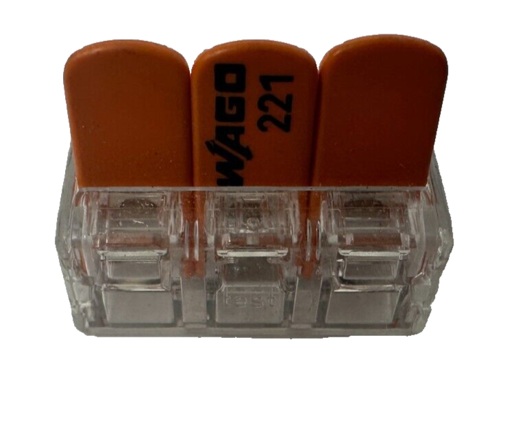 10 Pack of Wago 221-613 Lever-Nuts 10AWG 3 Conductor Compact Wire