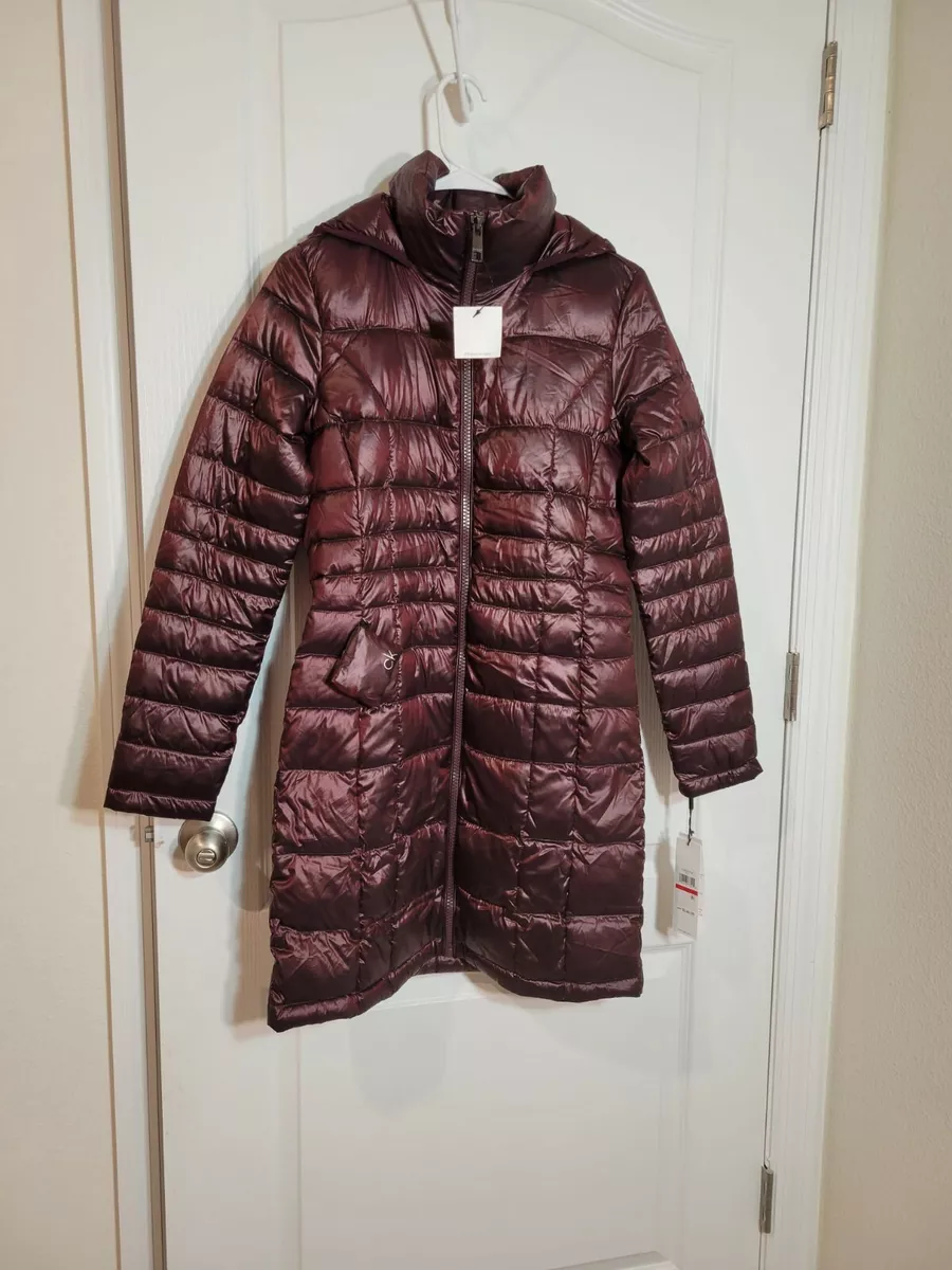 Calvin klein hooded maxi puffer coat outlet