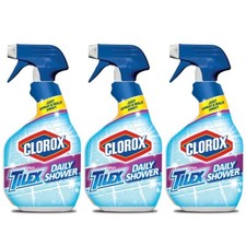 Clorox Plus Tilex Daily Shower Cleaner 32 Oz Pack of 3 No Rinse Spray 0.61 per fl oz
