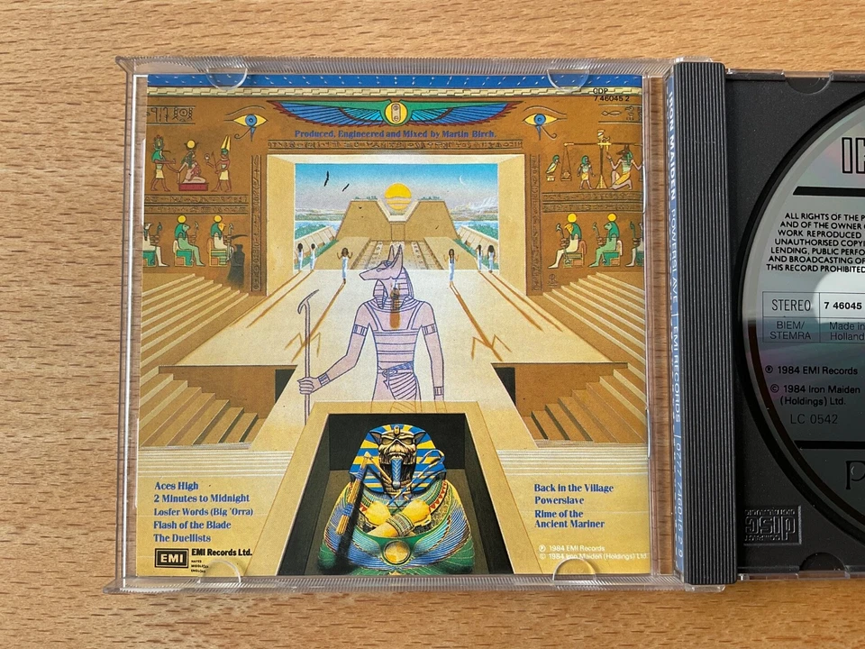 CD Iron Maiden - Powerslave, 1st press 1984, Made in Holland, sehr gut very good - Bild 4 von 4