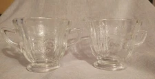 Indiana Glass 2 Piece Cream And Sugar Set Madrid Recollection Depression Scrolls