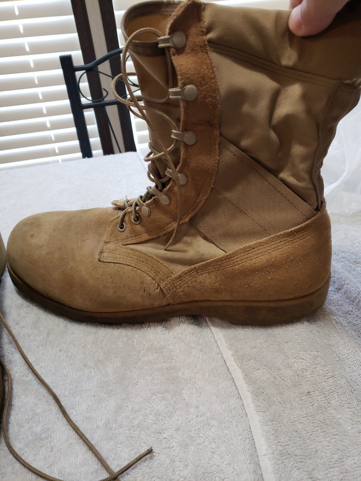 Coyote Tan Hot Weather Army Combat Boots size 12R Vib… Gem