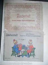 2x  Kreuzstich Sampler Zeichenheft Dresdner Nadelarbeitslehrerinnen Vorlage 1920