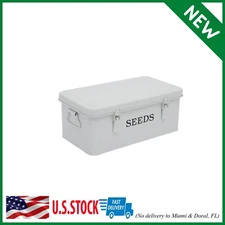 Seed Saving Box, Metal Seed Bin, Seed Storage Organizer Box, Seed Packet Contain