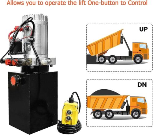 4 Wire Dump Trailer Remote Control Switch fits Double Acting Hydraulic Pump 15ft - Bild 3 von 9