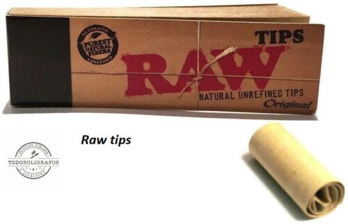 Raw Original Filter Tips Slim No Sbiancate Filtri Di Carta Da 50 Block Free ship - Foto 2 di 4