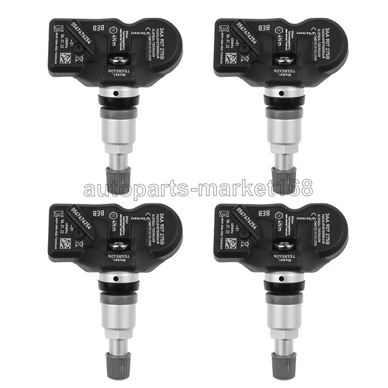4x TPMS 3AA907275B Tire Pressure Sensor 433MHz For Volkswagen CC 2012-17 Tiguan - Image 3 of 4