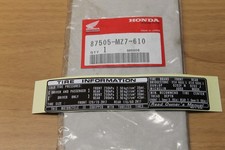 Honda VFR Etykieta informacyjna o oponach/oponach Numer części 87505-MZ7-610