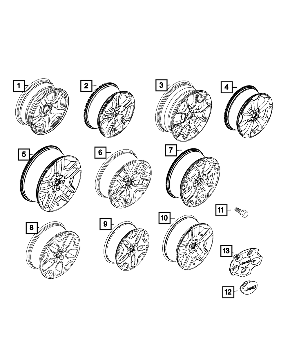 Genuine Mopar Aluminum Wheel 68488251AA