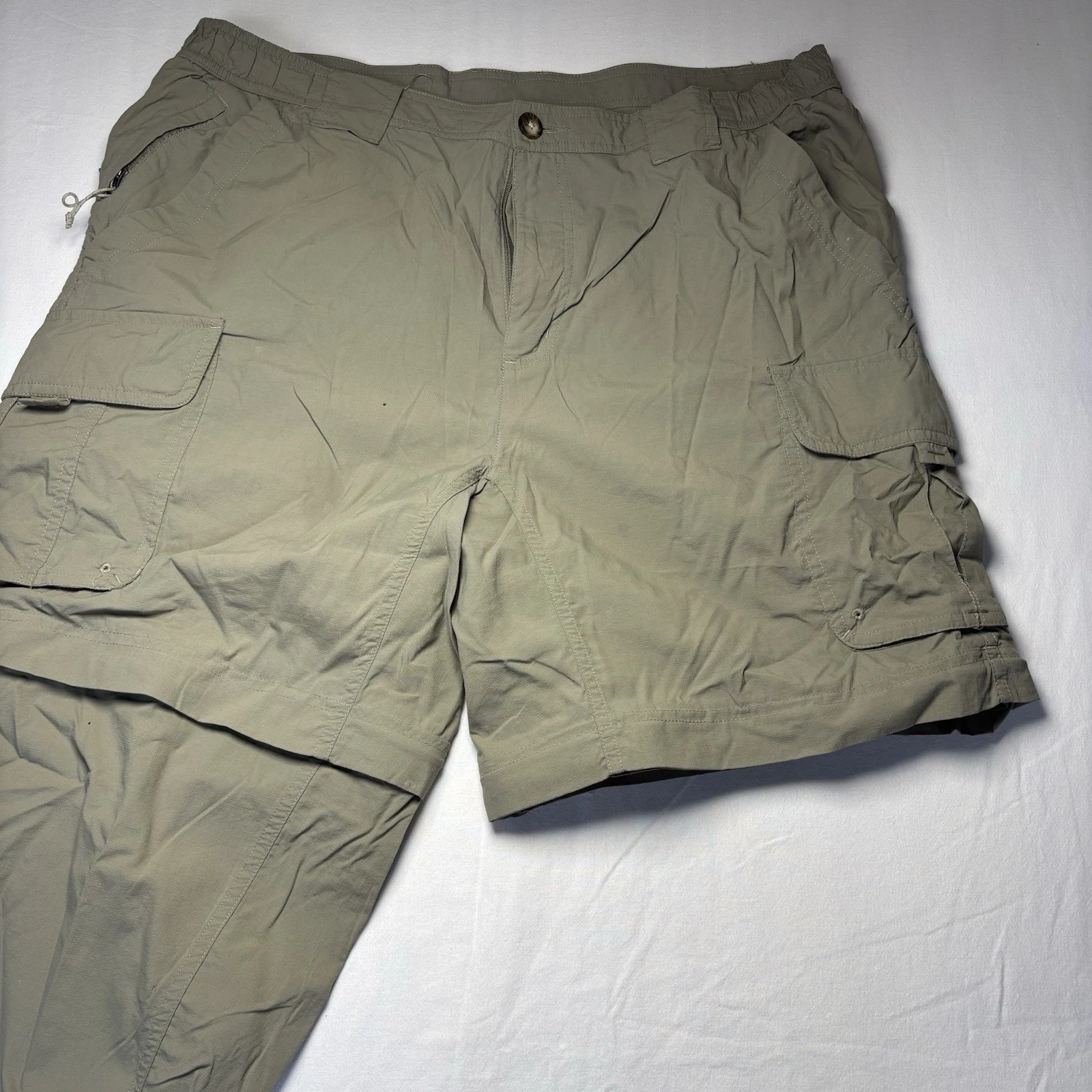 Columbia OmniShade Pants Mens 36x30 Green Outdoor Hiking Convertible Cargo Large
