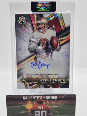 2024 Topps Resurgence Steve Young Signature Silver Wave /25 #RA-SY
