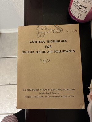 Control Techniques for Sulfur Oxide Air Pollutants