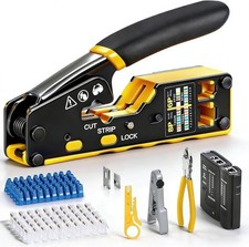 ?AiiYiiHii Ethernet Crimping Tool Kit RJ45 Crimp Tools, Cat5 Cat5e Cat6 Tool Kit