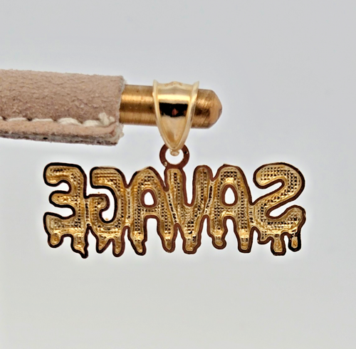 10K Yellow Gold *Savage Diamond Cut Pendant/Charm - Picture 6 of 6