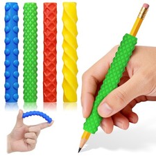 4-Pack Sensory Pencil Grips for Kids Adults,Textured Fidgets Pencil Grips for...