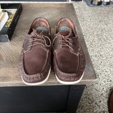 Men's Size 13M Boat Shoes by SAS, Decksider, Dark Brown 100% Leather Made In USA