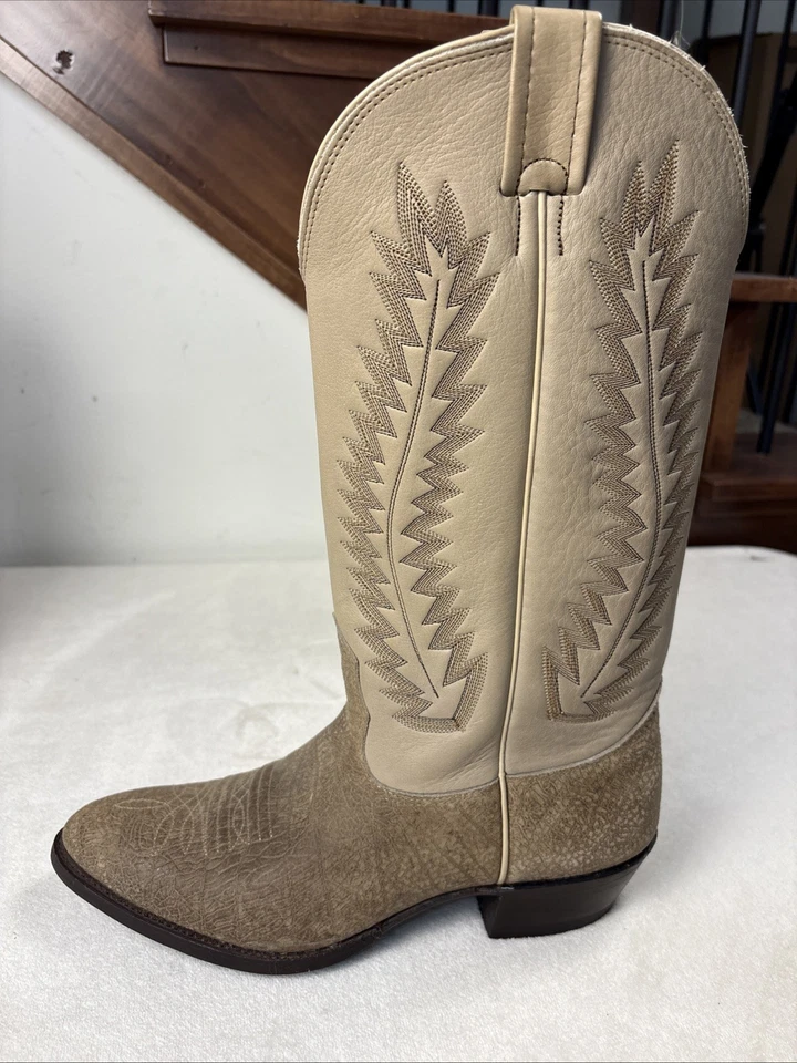 Nocona Genuine Hippo Leather Hide Boots Women Round Toe Western Size 8.5 D EUC - Image 4 of 4