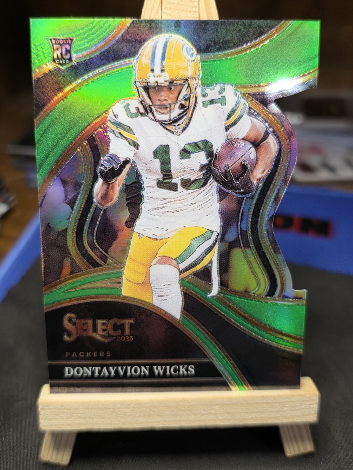 2023 Select Dontayvion Wicks Rookie Club Level Neon Green Prizm Die-cut /499 SP