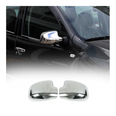 Coques de Rétroviseurs pour Dacia Sandero I II 2008-2020 en Acier Chromé Argent - Photo 1/4