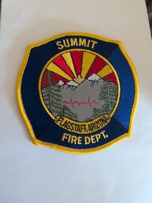 Flagstaff Arizona Summit Fire Department Embroidered Patchblue Gold Mountain 