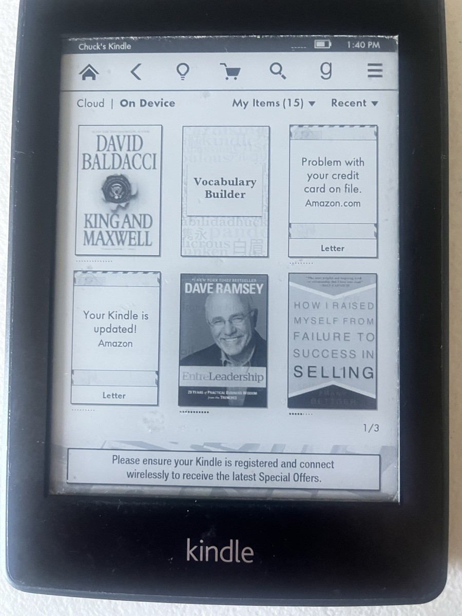 Amazon Kindle Paperwhite 5th Generation Black In Color With Power