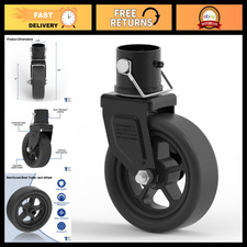 1500lbs Heavy-Duty 6" Swivel Trailer Jack Caster Wheel Replacement, Spoked Desig