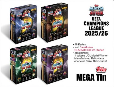 2025-26 Match Attax UEFA Champions League Mega Tin Neu & OVP
