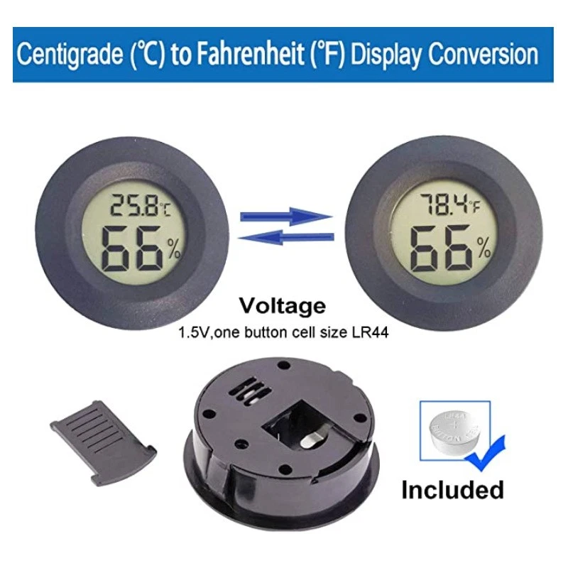 8x Mini LCD Digital Thermometer Hygrometer Temperature Humidity Humidity Meter - image 4 of 4