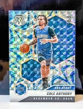 2020-21 Panini Mosaic Cole Anthony NBA Debut Blue Reactive RC Orlando Magic #268