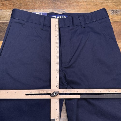 French Toast Pants Boys 14 Husky Navy Blue Adjustable Waist Uniform New - Picture 9 of 13
