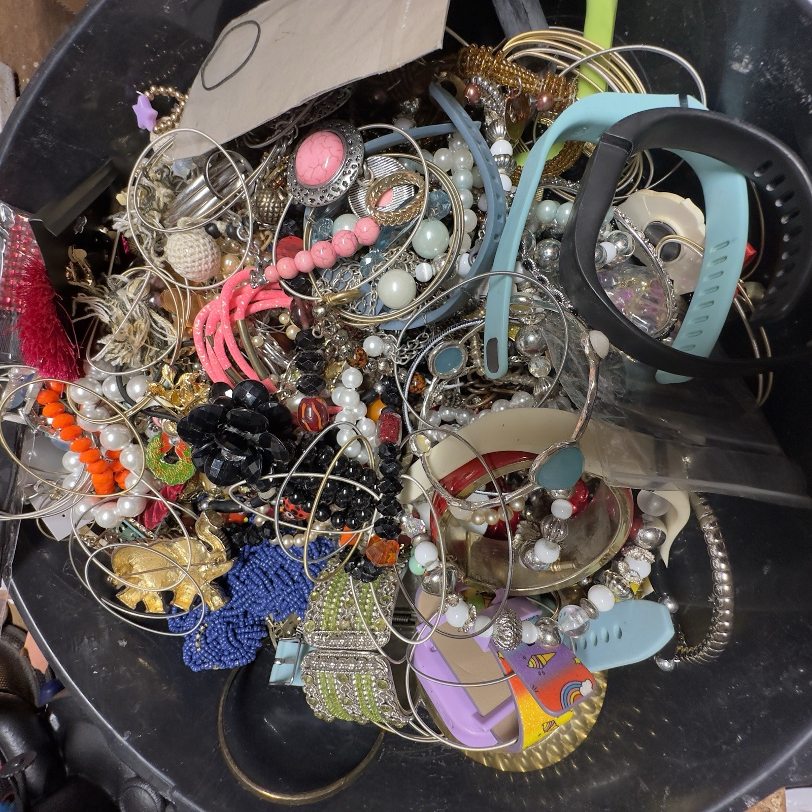 7.6 Lb Jewelry Lot Costume Broken Tangled Wearable Mix Craft Repair Repurpose