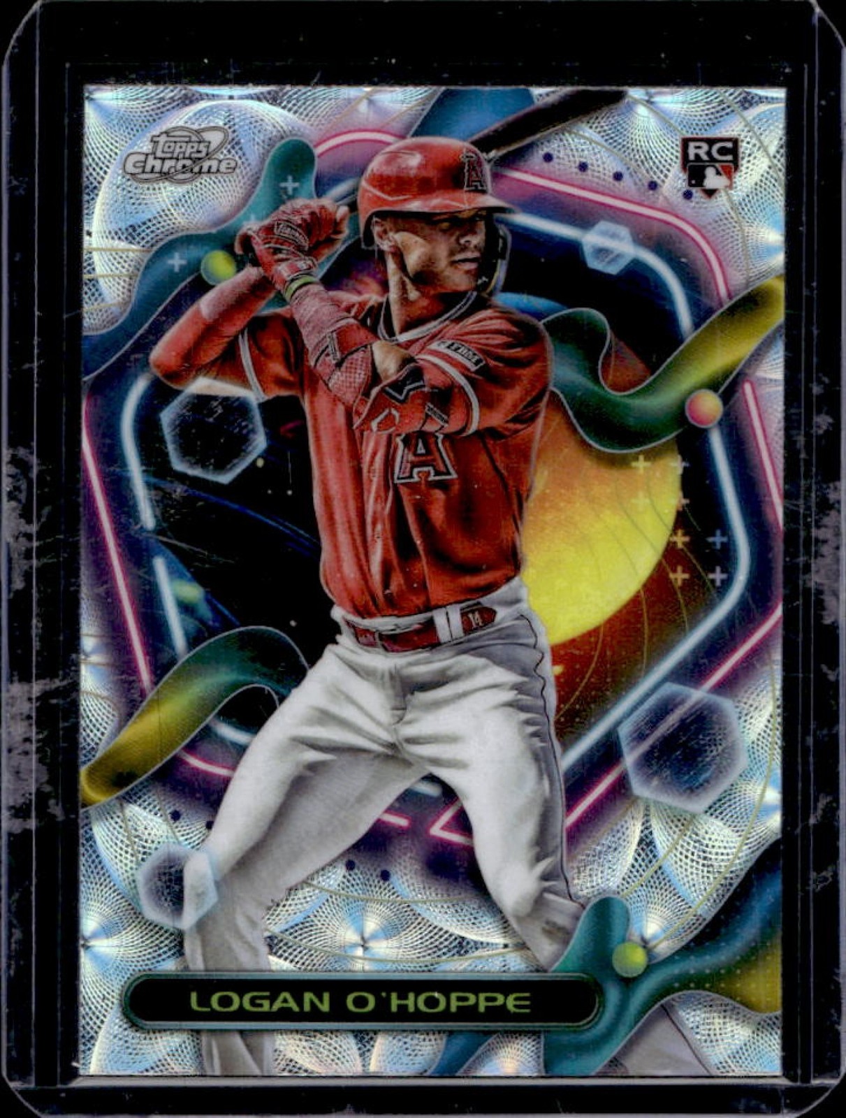 2023 Topps Cosmic Chrome Logan O'Hoppe RC Nucleus Refractor #197 Angels