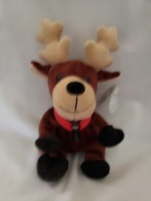 COCA-COLA 1999 BEAN BAG PLUSH BALTIC CHRISTMAS REINDEER FROM SWEDEN 6"/8" MTAGS