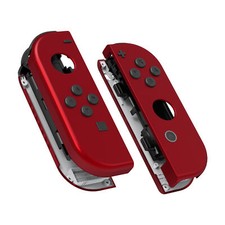 eXtremeRate Shell Cover Full Set Buttons Scarlet Red for Nintendo Switch Joy Con