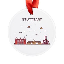 STUTTGART GERMANY Skyline, German Travel, Personalized Acrylic Ornament Gift