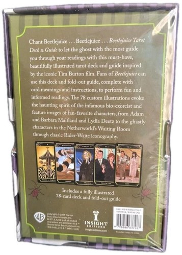 New BEETLEJUICE TAROT DECK & GUIDE Complete 78 Card Set Based On Tim Burton Film - Picture 2 of 9