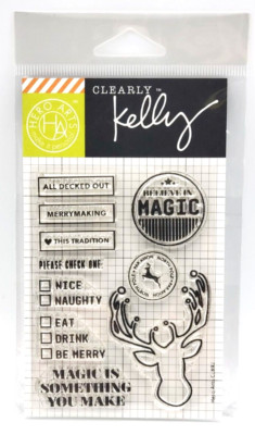 Hero Arts Discontinued Clear Cling Stamp Set: ''Kelly's All Decked Out'' CL892