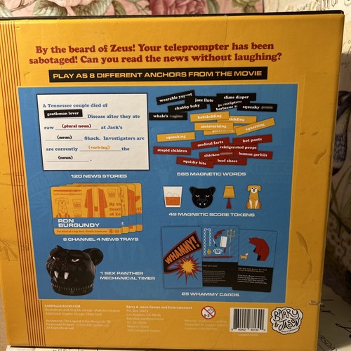 Ron Burgundy’s: Anchorman The Improper Teleprompter Game For Gifts Scrapbook - Picture 3 of 7