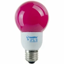 Sunlite SLG9/P SLG9/P 9W Colored Globe E26 Base CFL Light Bulb Pink