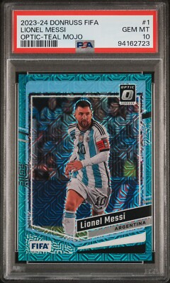 2023-24 Panini Donruss FIFA Argentina Lionel Messi Optic Teal Mojo